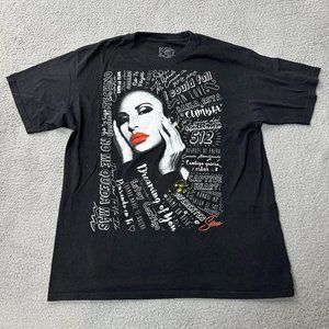 Selena Shirt Adult Large Black Chicano Music Concert Tour Mexico Cotton Tejano